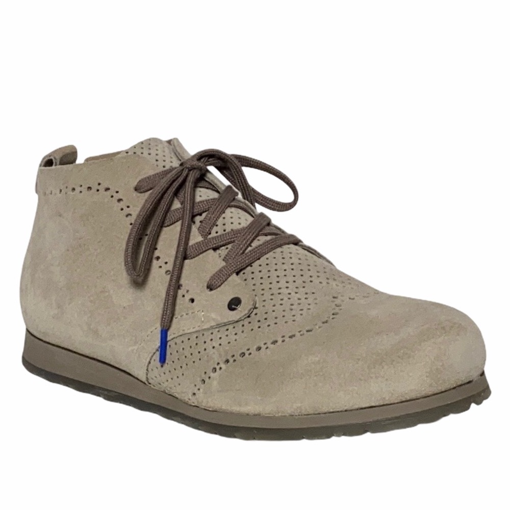 Birkenstock Grey Leather Lace-Up Comfort Shoes 7